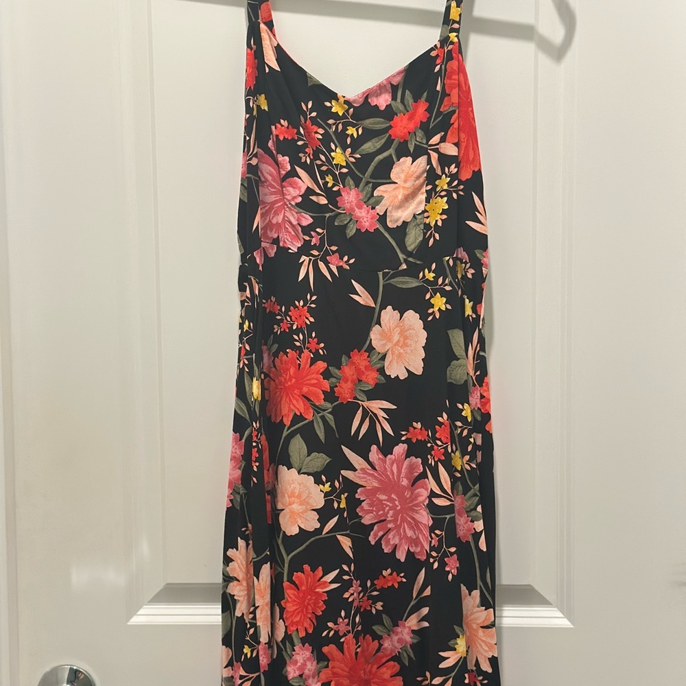Old Navy Red and Pink Spaghetti Strap Sundress